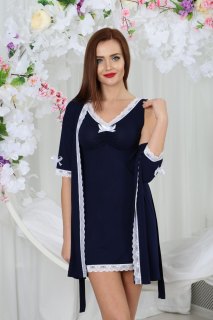 Купить Комплект женский халат+сорочка 071001119 в розницу