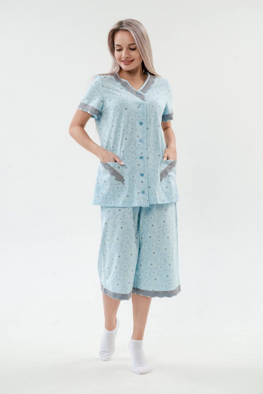 Пижама женская с бриджами. Артикул 000005443