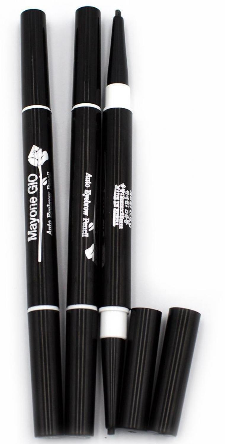Автоматический двухсторонний карандаш для глаз и бровей Mayone Gio Eyebrow pencil. Артикул 021100049