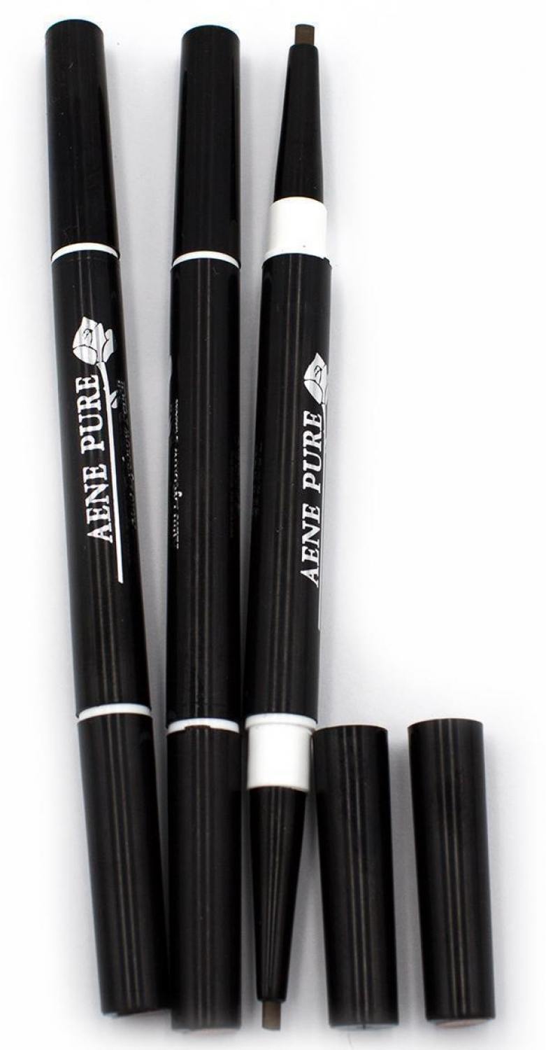 Автоматический двухсторонний карандаш для глаз и бровей Aene Pure Auto Eyebrow pencil. Артикул 021100050