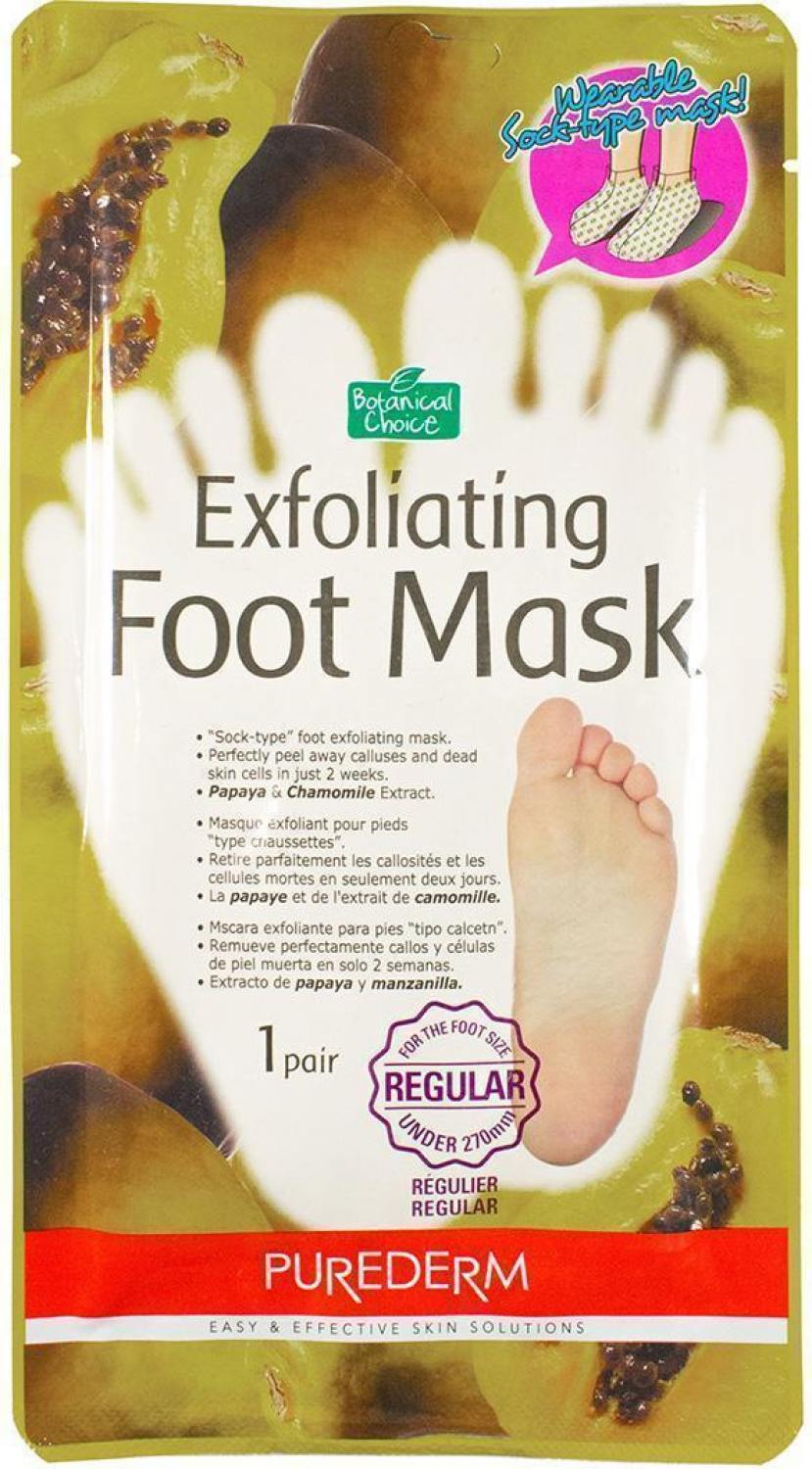 Педикюрные носочки (Маска отшелушивающая для ног) Purederm Exfoliating Foot Mask. Артикул 081300000