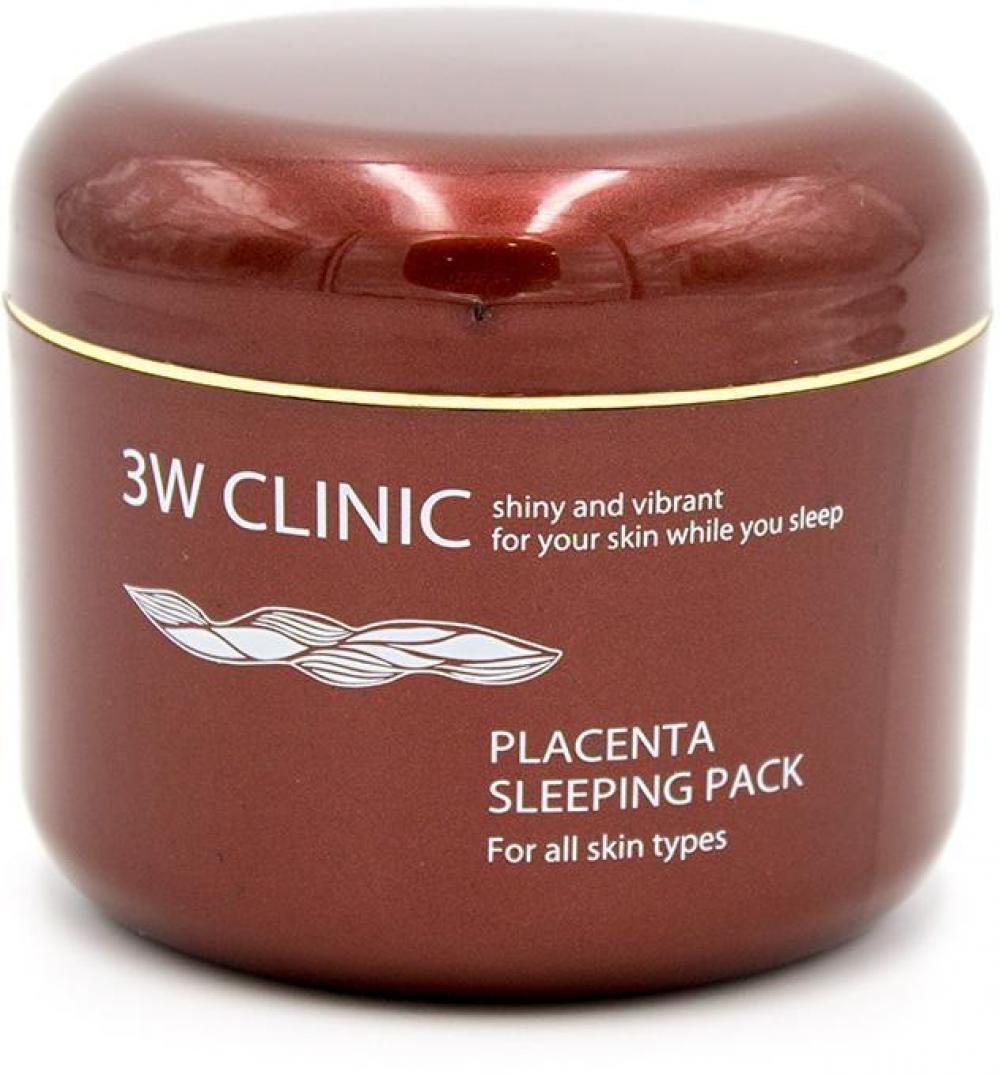 Ночная маска для лица c плацентой 3W Clinic Placenta Sleeping Pack. Артикул 081800028