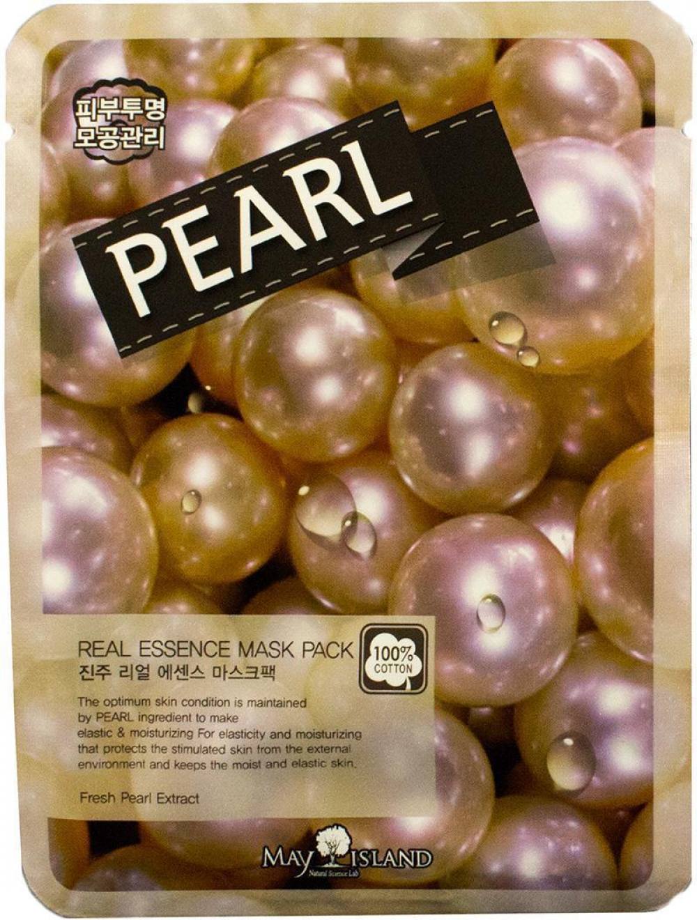 Тканевая маска жемчуг May Island Real essence Mask Pearl. Артикул 081800037