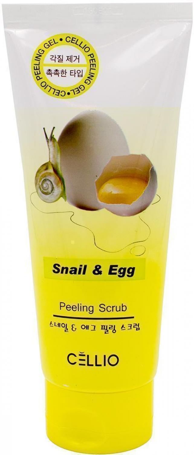 Пилинг-скраб для лица Cellio Peeling Scrub Snail And Egg. Артикул 082300050